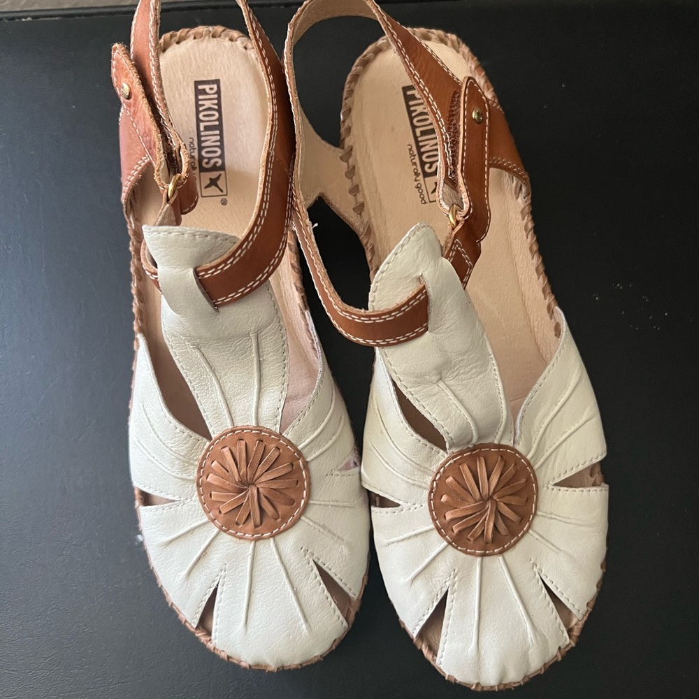PIKOLINOS leather Wedge Sandals